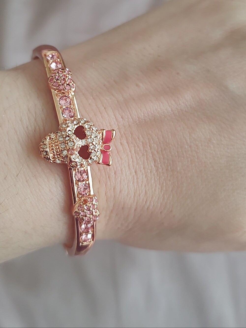 Betsey Johnson Skull Hinge Bracelet